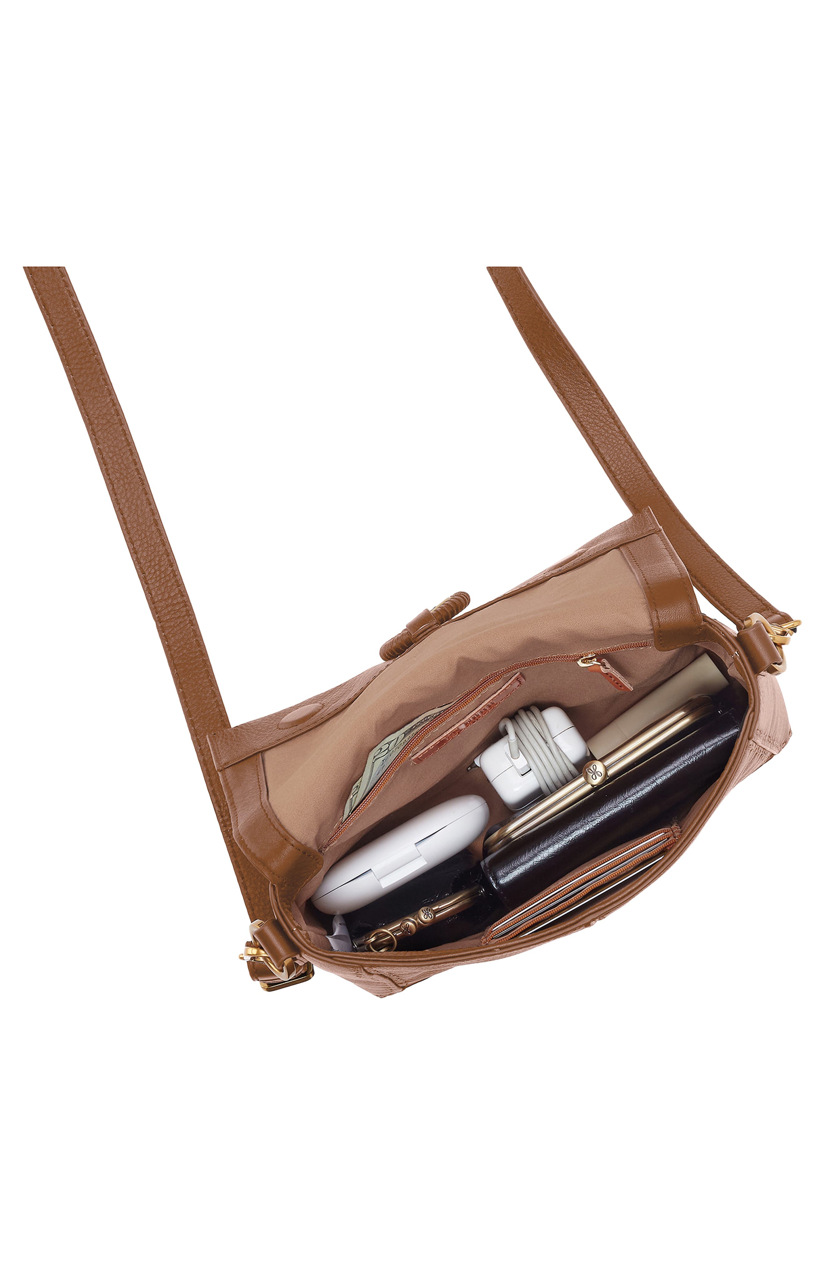 HOBO Austin Flap Leather Crossbody Bag, Alternate, color, Timber Brown