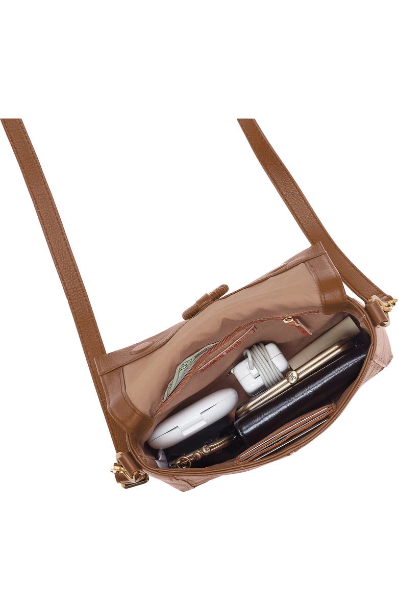 HOBO Austin Flap Leather Crossbody Bag, Alternate, color, Timber Brown