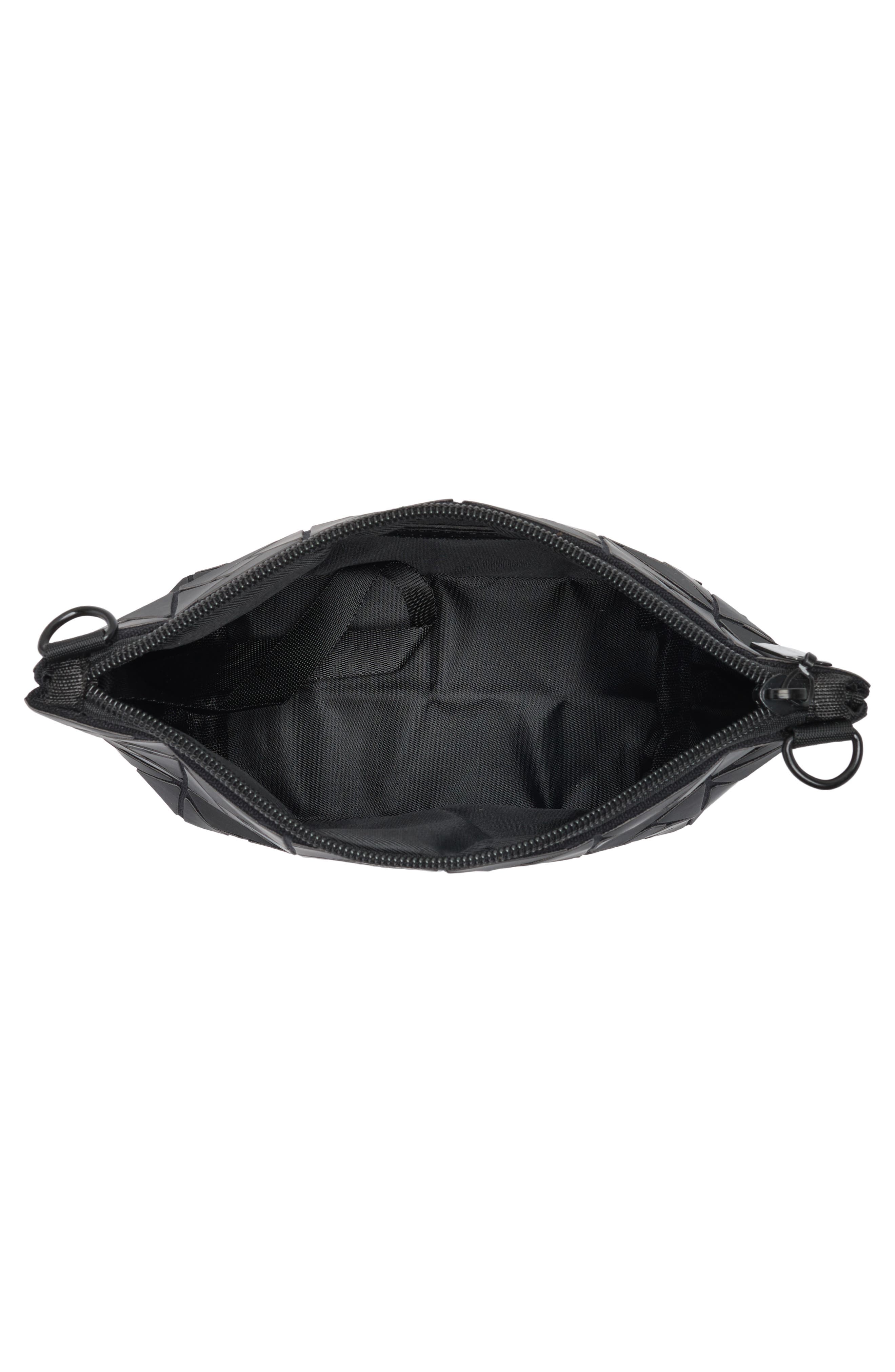 PATRIZIA LUCA Box Pattern Faux Leather Clutch, Alternate, color, Matte Black