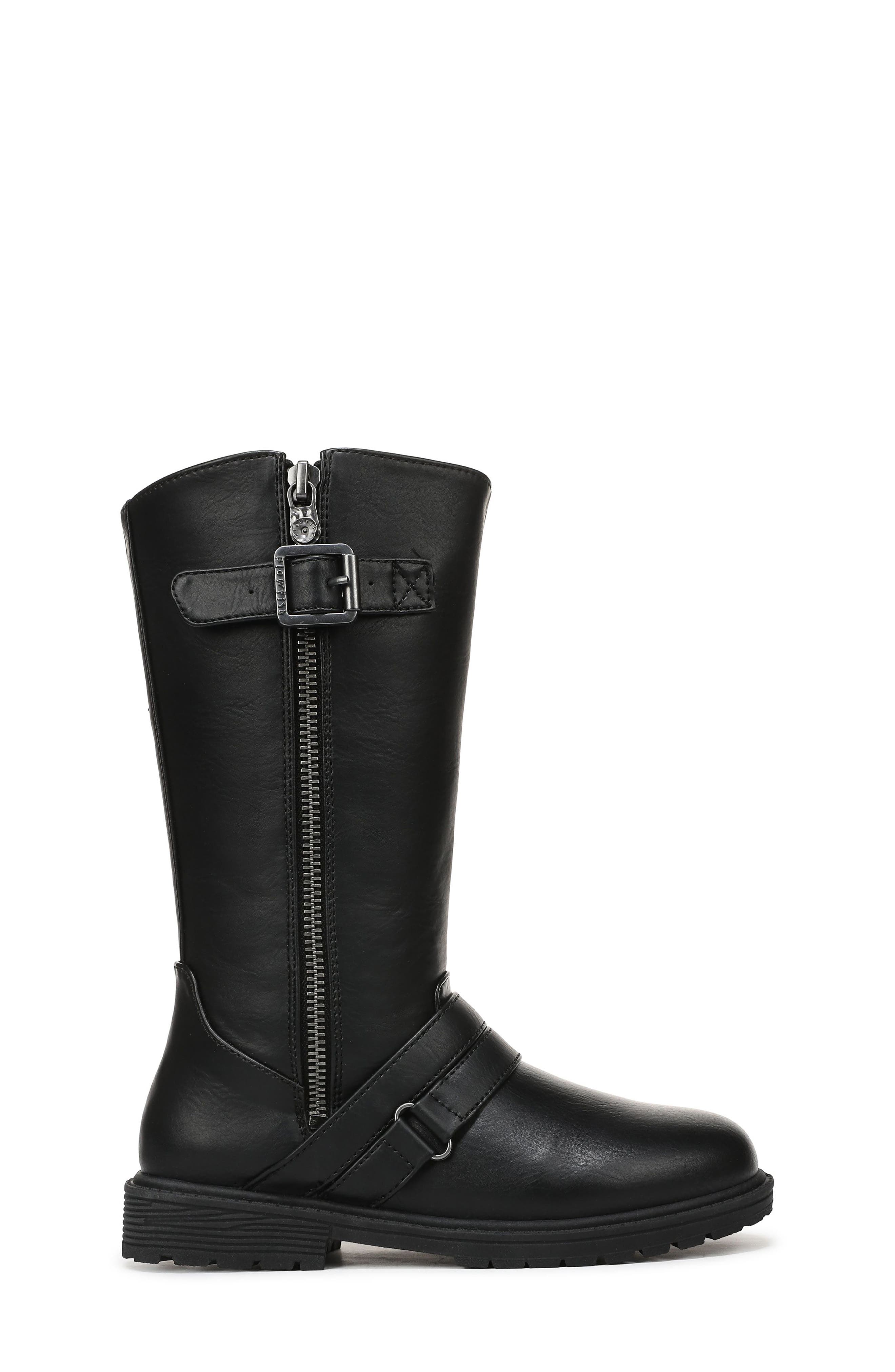 Kids' Reese Faux Leather Tall Boot, Alternate, color, BLACK FAUX LEATHER