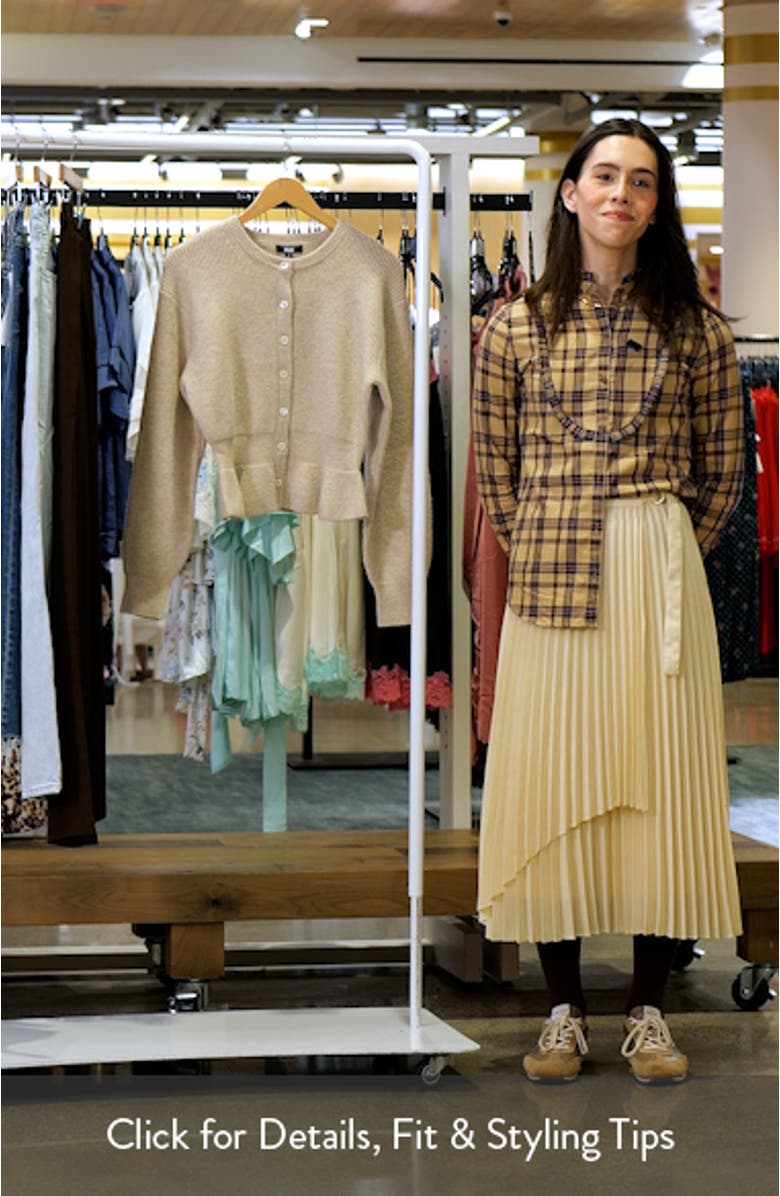 Roslin Wool Blend Peplum Cardigan, sales video thumbnail