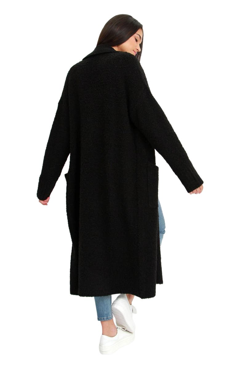Belle & Bloom Born To Run Sustainable Sweater Coat, Alternate, color, Black