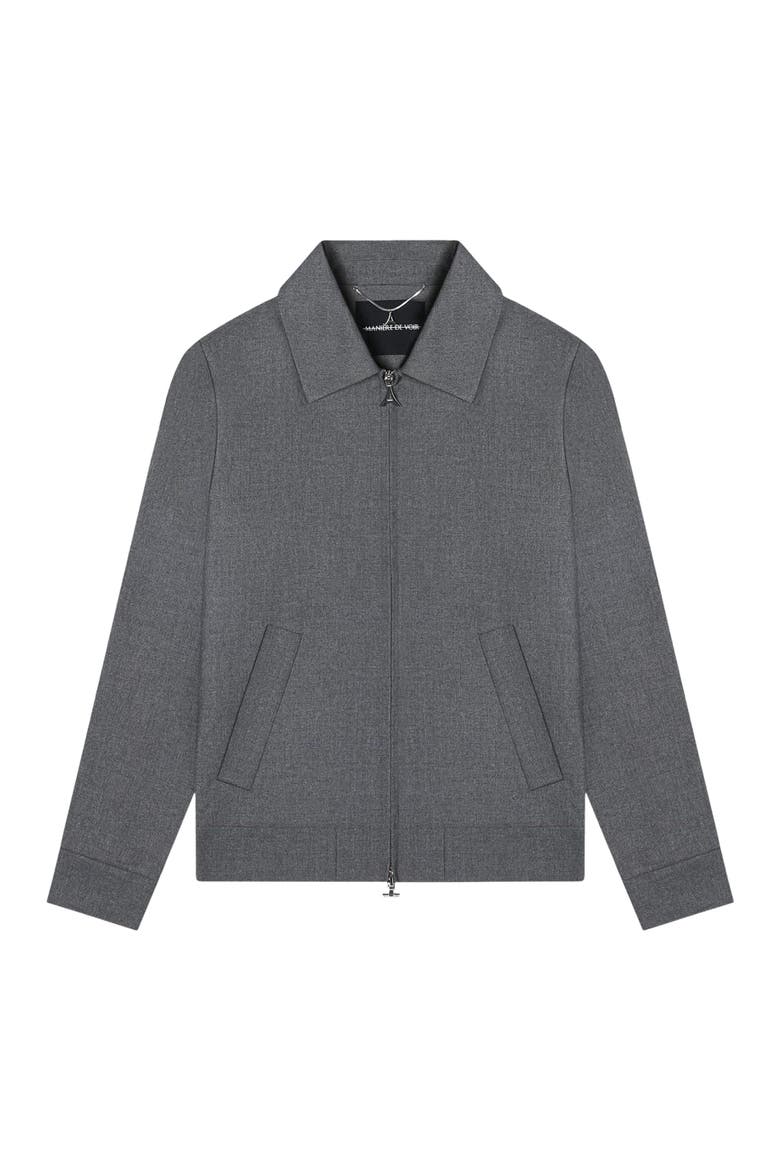 Roger Tailored Harrington Jacket, Alternate, color, Grey