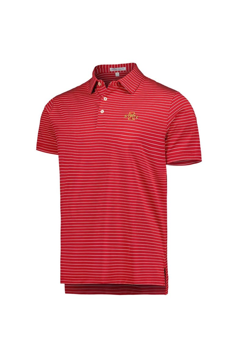 Men's Peter Millar Cardinal Iowa State Cyclones Crafty Performance Jersey Polo, Alternate, color, Cardinal