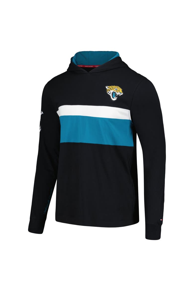 Men's Tommy Hilfiger  Black Jacksonville Jaguars Morgan Long Sleeve Hoodie T-Shirt, Alternate, color, Black