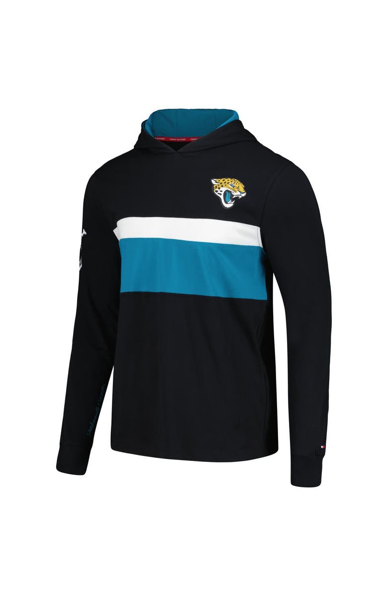 Tommy Hilfiger Men's Tommy Hilfiger  Black Jacksonville Jaguars Morgan Long Sleeve Hoodie T-Shirt, Alternate, color, Black