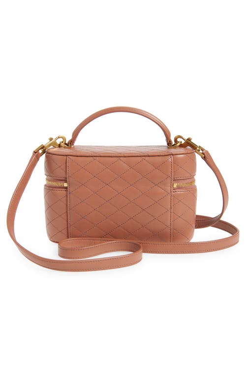 Saint Laurent Mini Gaby Quilted Leather Vanity Case In Pink