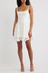 HOUSE OF CB Isla Scalloped Lace Cocktail Minidress