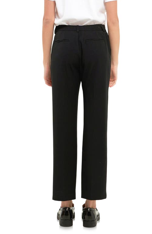 English Factory High Waist Pleated Trouser In Black