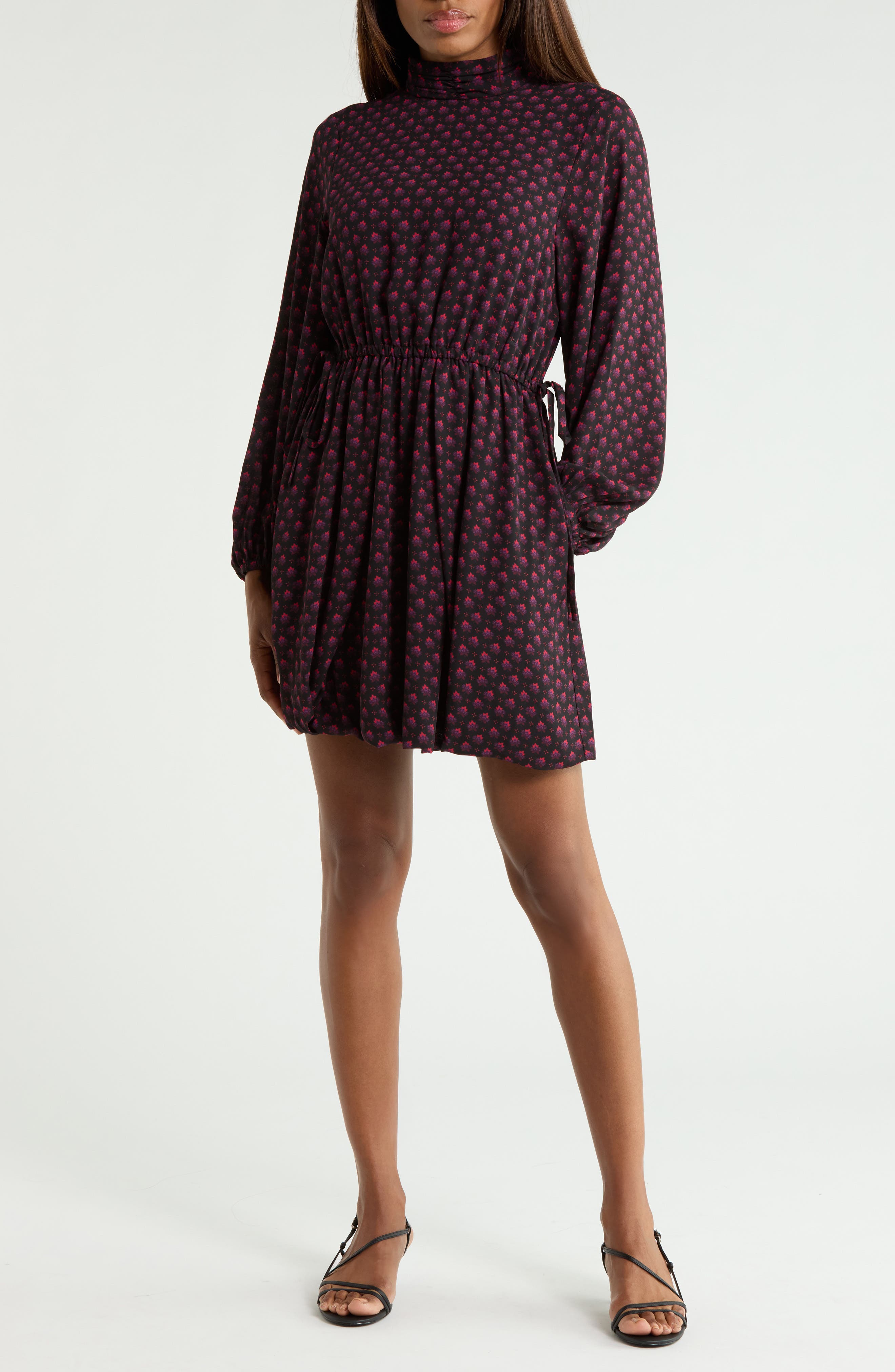 Alex Bubble Hem Long Sleeve Dress