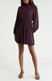 Derek Lam 10 Crosby Alex Bubble Hem Long Sleeve Dress