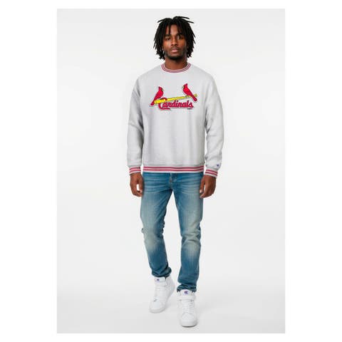 Men's Champion Heather Gray St. Louis Cardinals Reverse Weave Sweatshirt