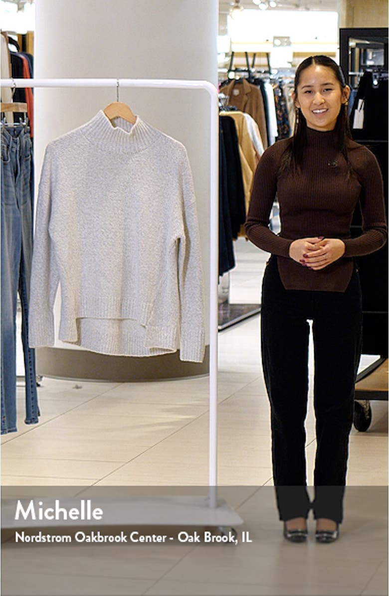 Women's Marled Mock Neck High-Low Tunic Sweater, sales video thumbnail