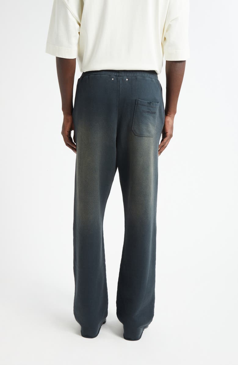 Golden Goose Gender Inclusive Journey Wide Leg Sweatpants, Alternate, color, Bleached Washed Black