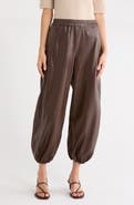 WAYF Camryn Faux Leather Joggers