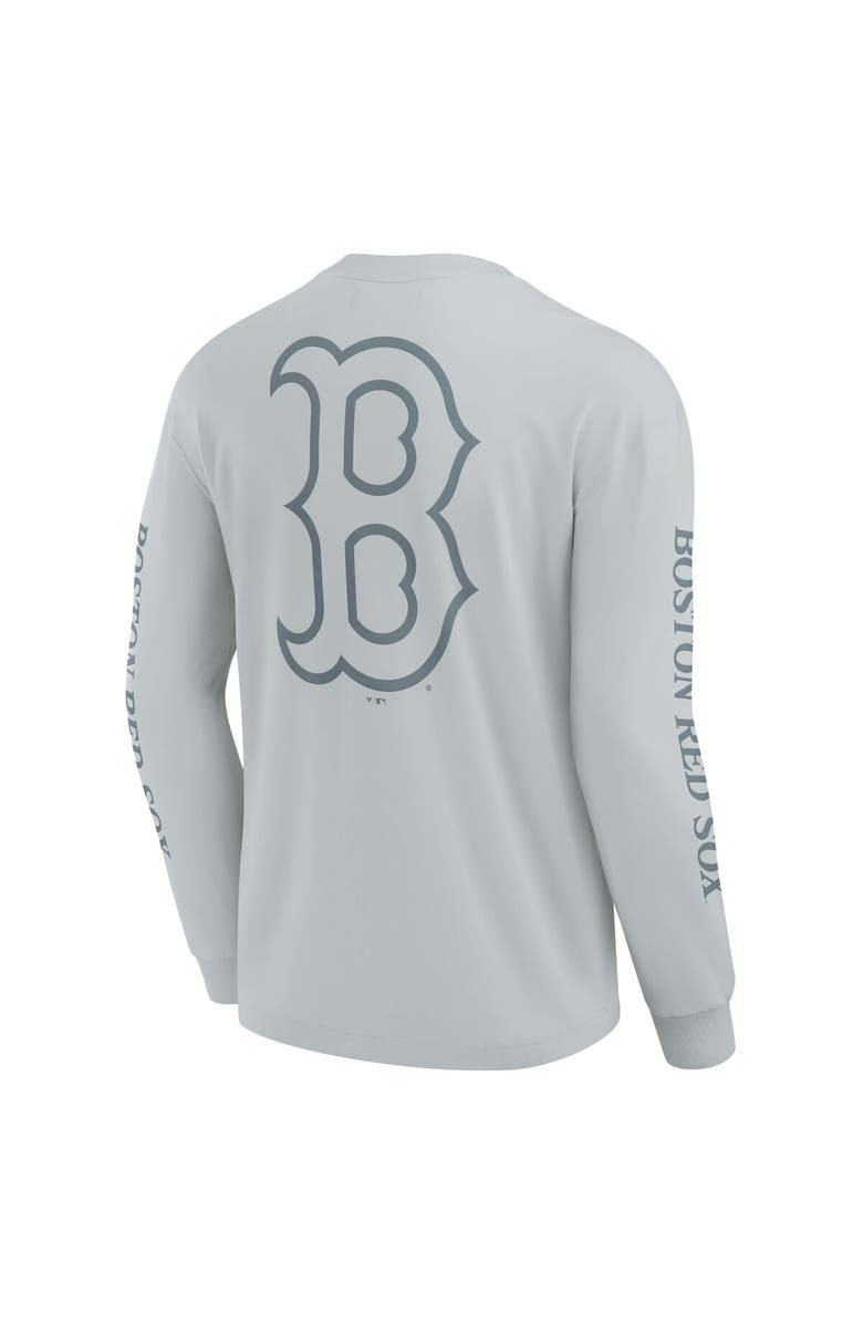 FANATICS Men's Fanatics  Gray Boston Red Sox Elements Strive Long Sleeve T-Shirt, Alternate, color, Gray