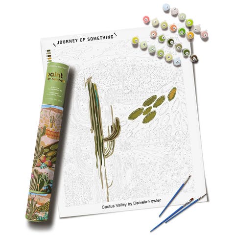 Paint By Numbers, Cactus Valley, DIY Painting Kit