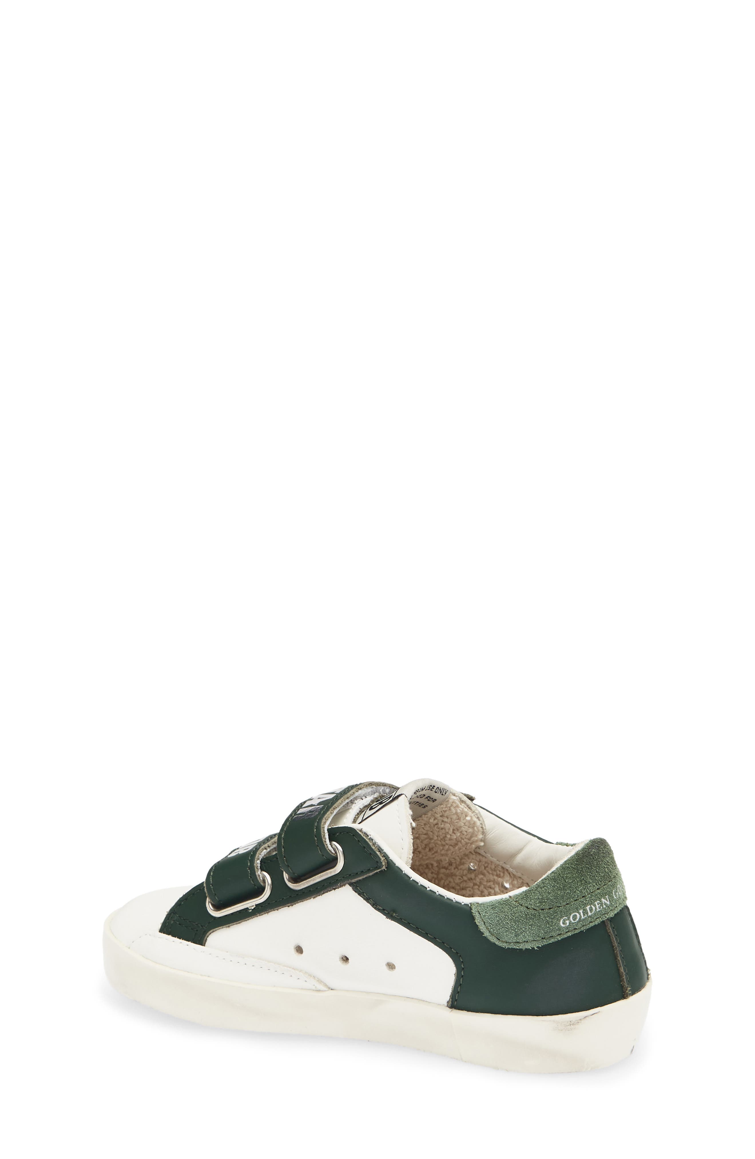 Kids' Old School Sneaker, Alternate, color, WHITE/ GREEN