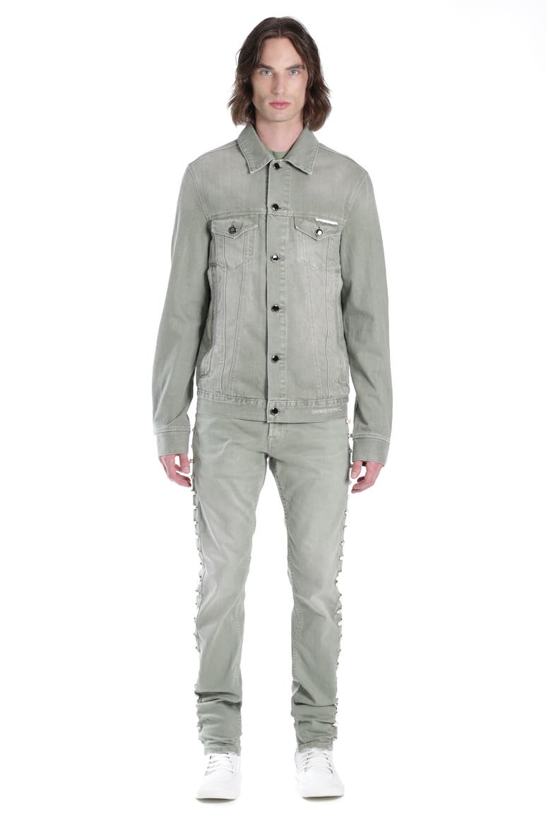 Nonstretch Denim Jacket, Alternate, color, ASPEN