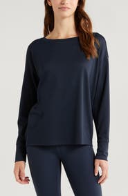 Zella Textured Equilibrium Long Sleeve T-Shirt