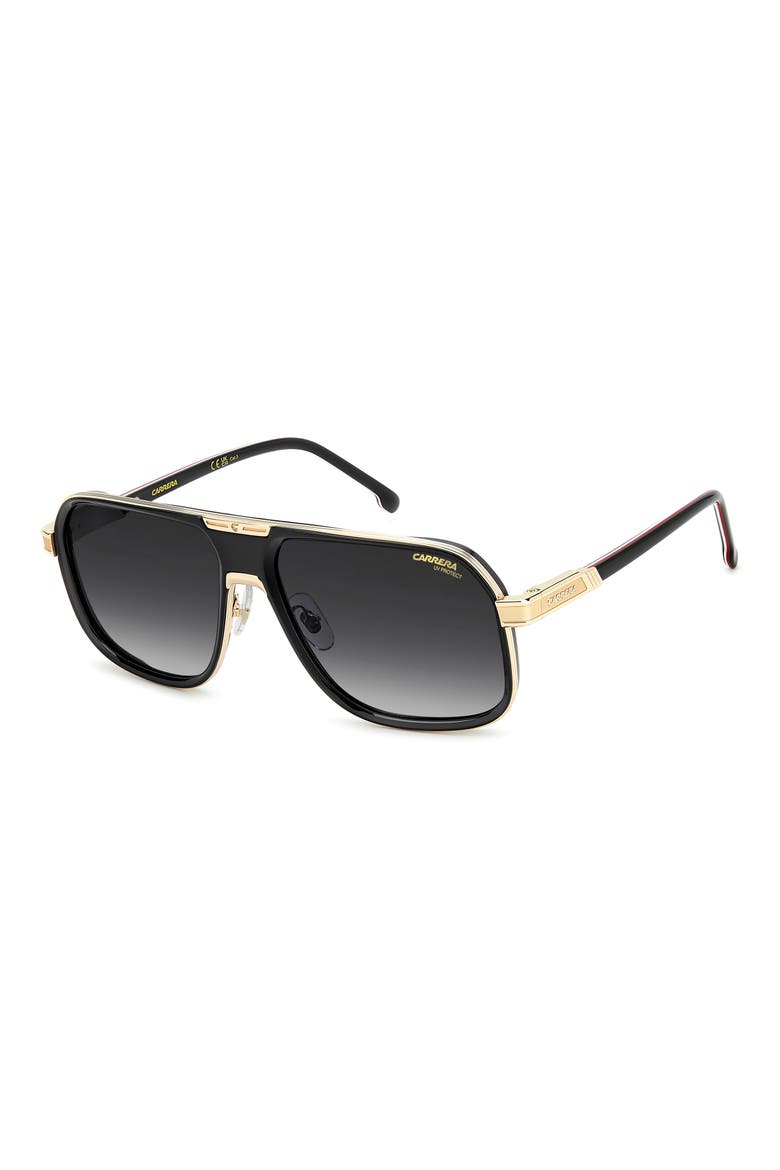 1090/S 60mm Gradient Navigator Sunglasses, Alternate, color, BLACK RED/ DARK GREY SF
