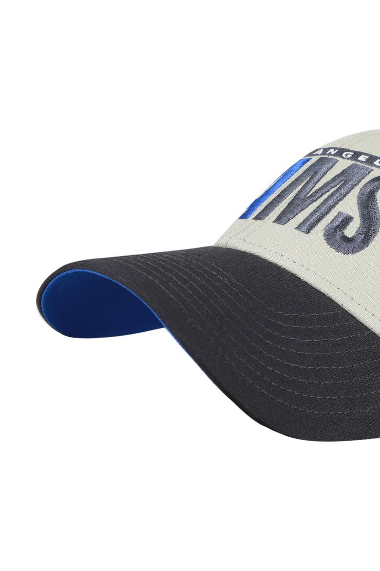 Men's '47  Gray/Black Los Angeles Rams Half Block Text MVP Adjustable Hat, Alternate, color, Gray