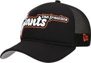 New Era Men's New Era Black San Francisco Giants Retro Bold A-Frame Trucker 9FORTY Adjustable Hat