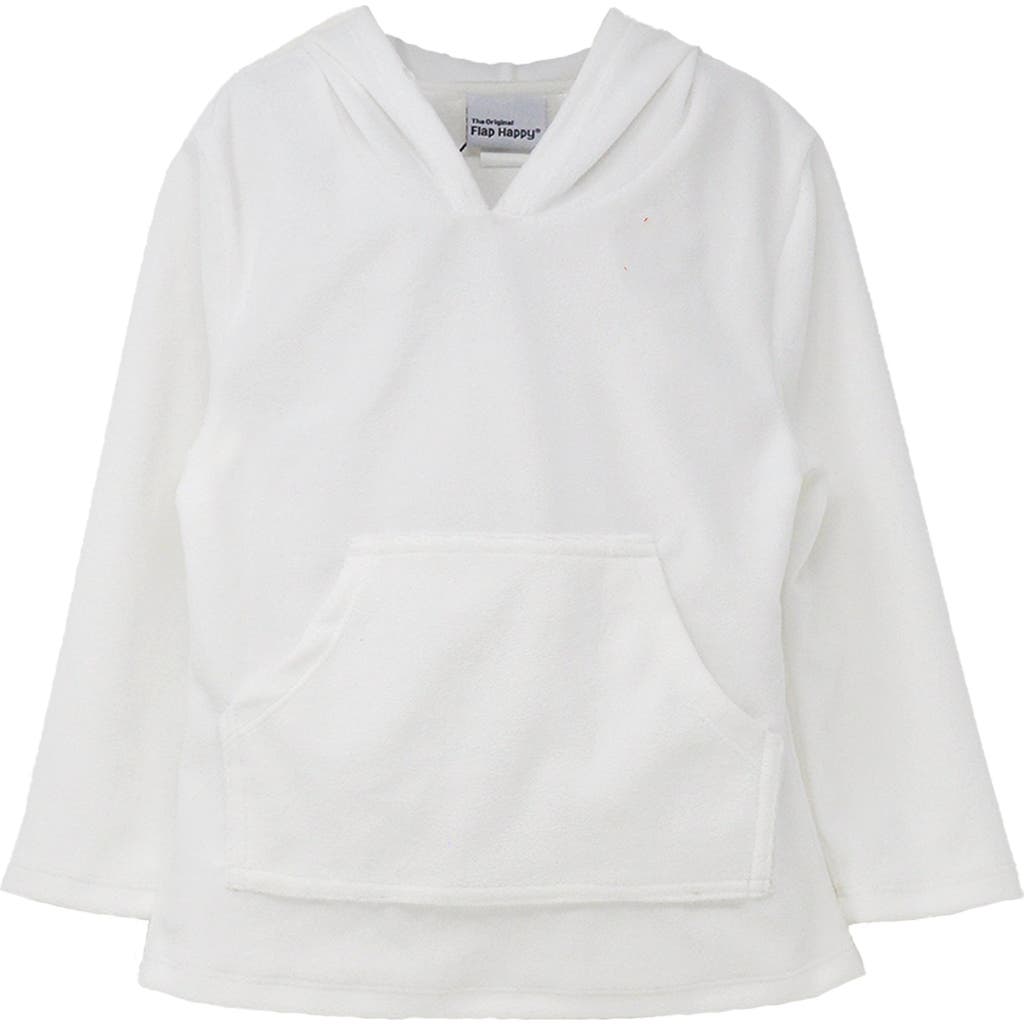 Flap Happy Toddler & Kids Upf 50+ Zuma Terry Beach Hoodie In White