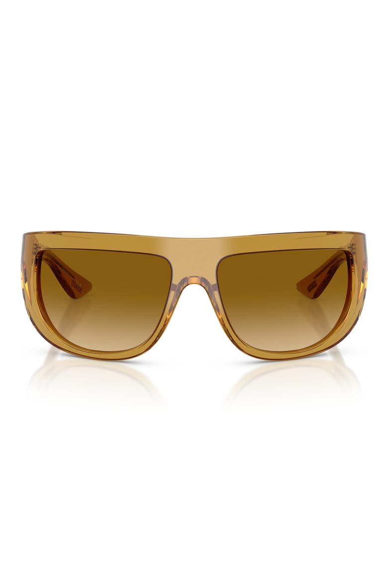 65mm Khaite Irregular Sunglasses, Main, color, DARK HONEY / AMARETTO GRADIENT