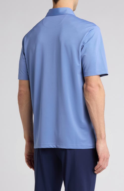 Greg Norman Oyster Piqué Performance Polo In Vineyard Blue