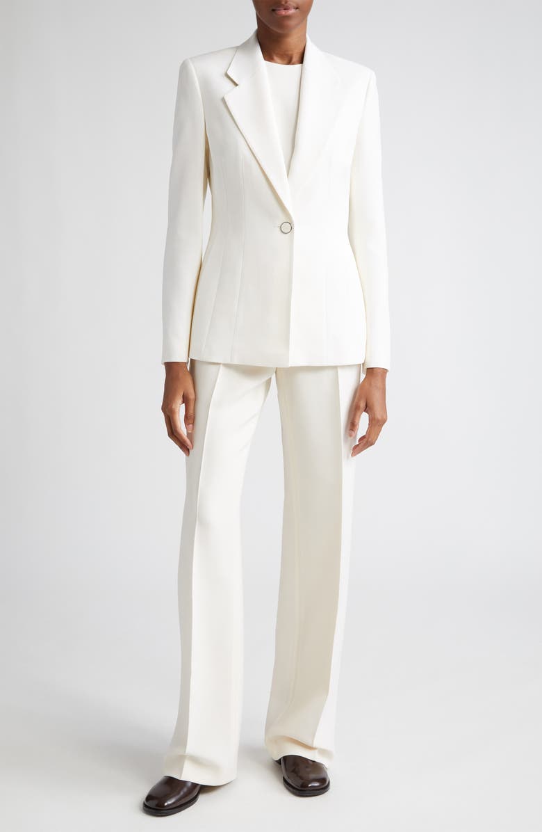 Lafayette 148 New York Notch Lapel Fitted Wool & Silk Blazer, Alternate, color,