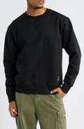 Alpha Industries Logo Patch Cotton Fleece Crewneck Sweatshirt