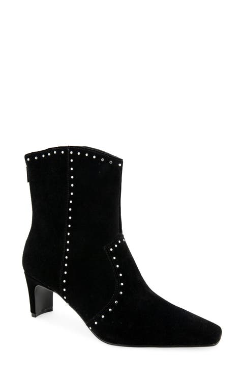 Aleena Studded Leather Bootie