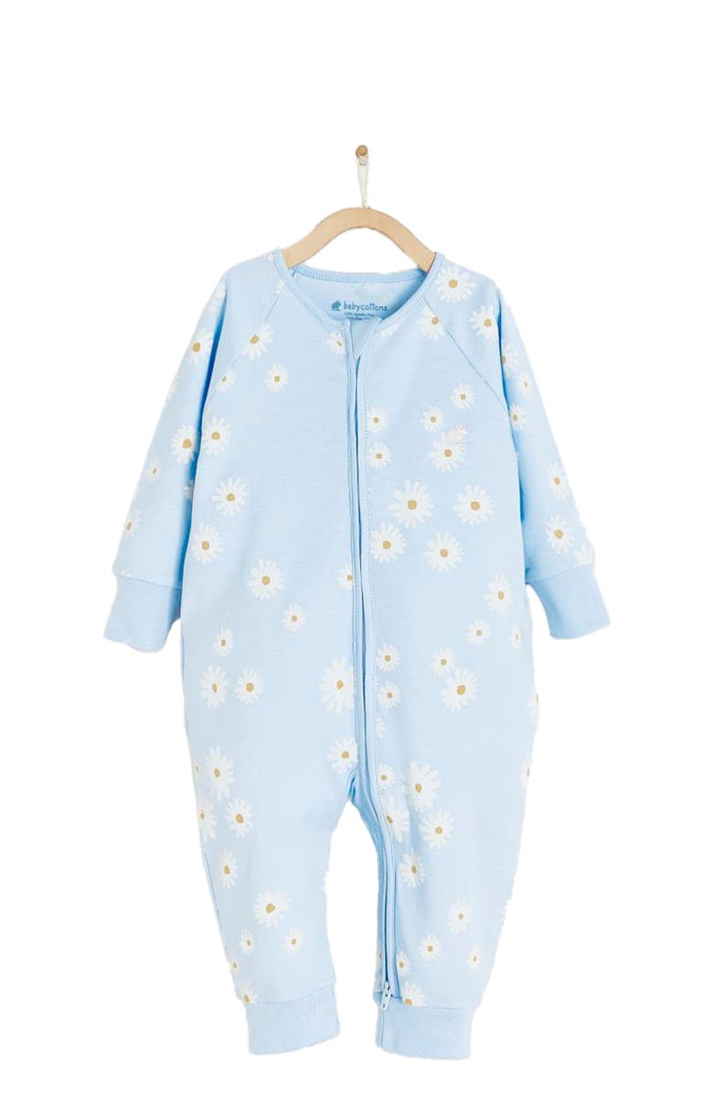 Babycottons Premium Peruvian Pima Cotton Rita Zip One-Piece Pajamas For Infant, Main, color, 