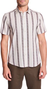 PAISLEY & GRAY Sawyer Short Sleeve Linen Blend Button-Up Shirt
