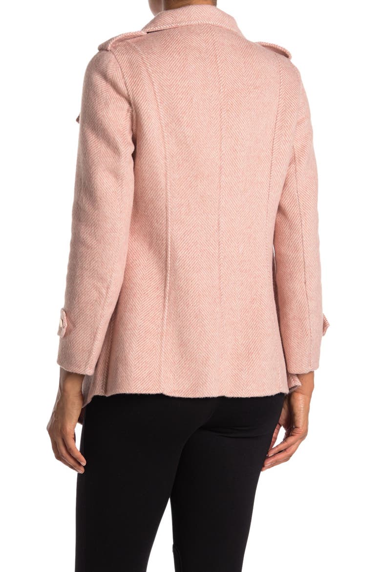 Bad Girl Wool Blend Moto Coat, Alternate, color, BLUSH