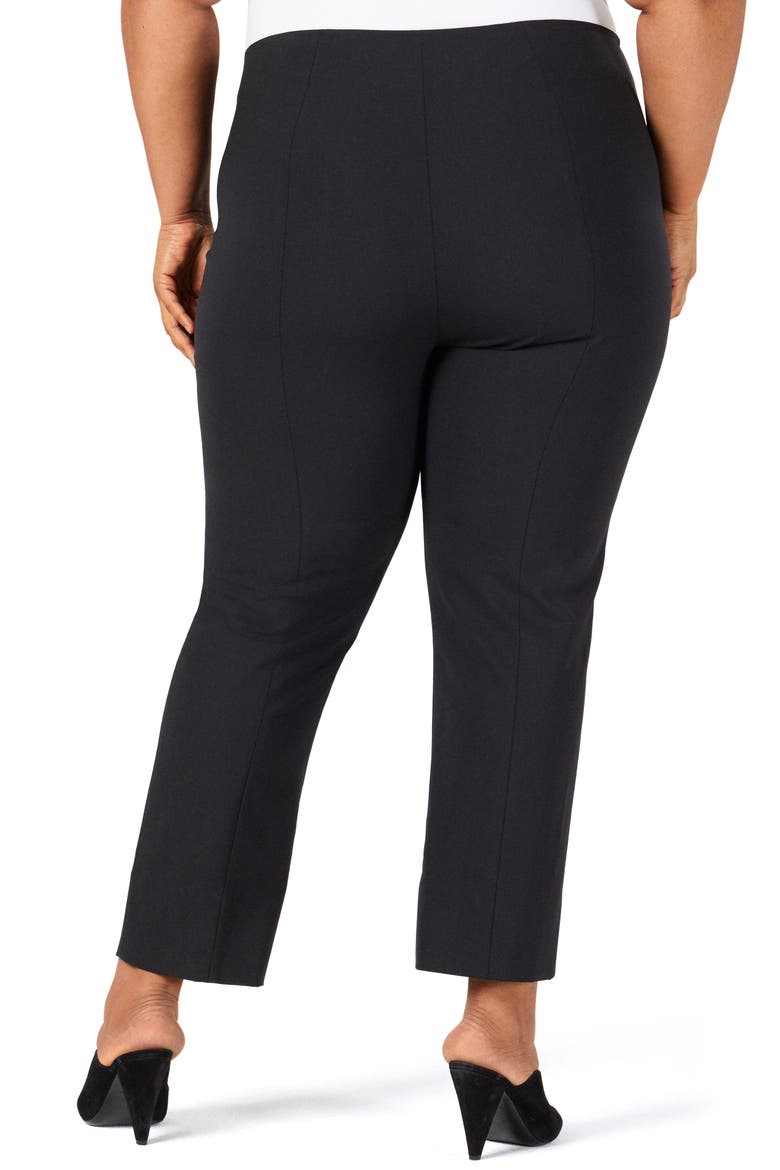 Flat Front Virgin Wool Blend Crop Pants, Alternate, color, BLACK