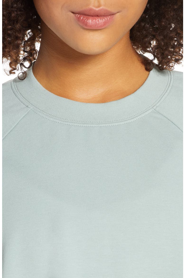 Double Take Crop Sweatshirt, Alternate, color, LAUREL