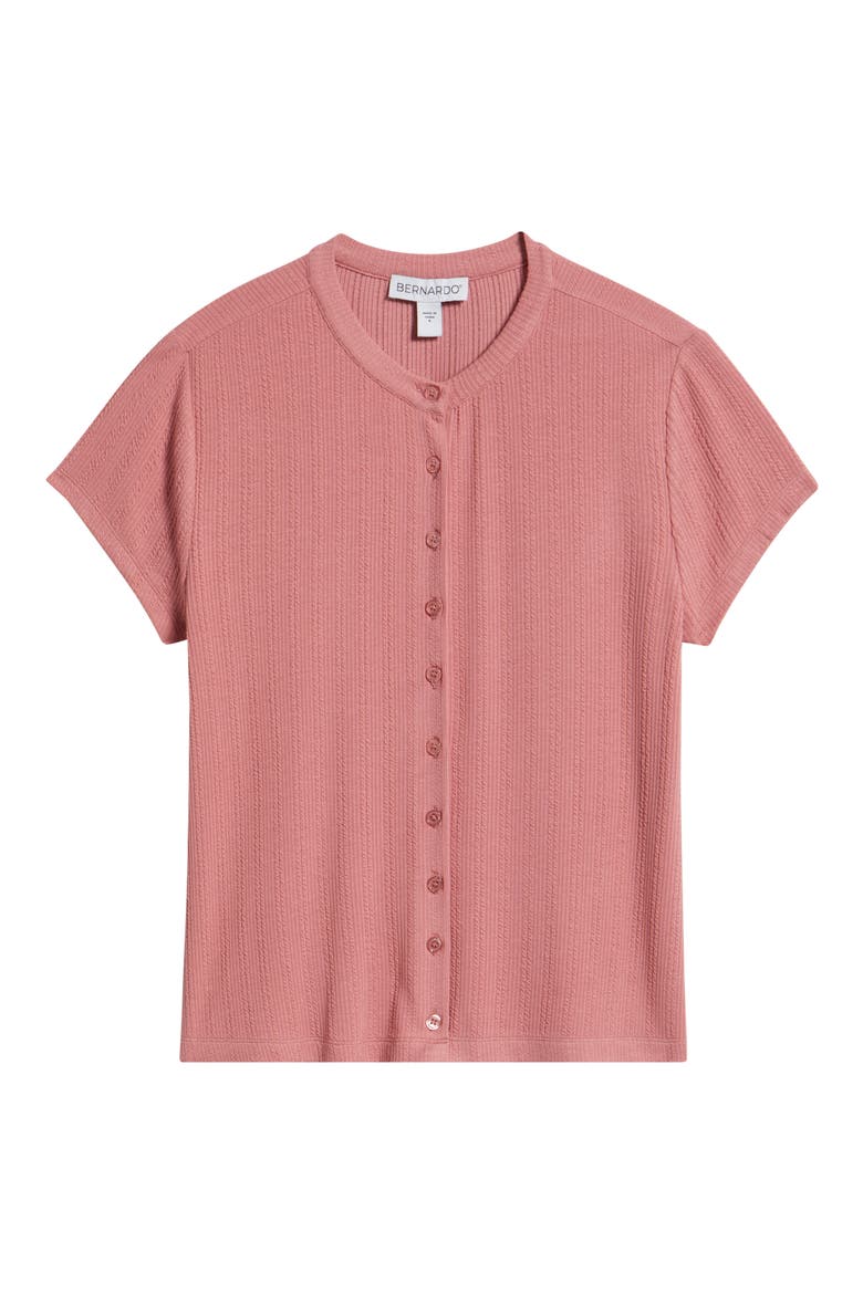 Ribbed Buttoned Shirt, Alternate, color, BLUSH