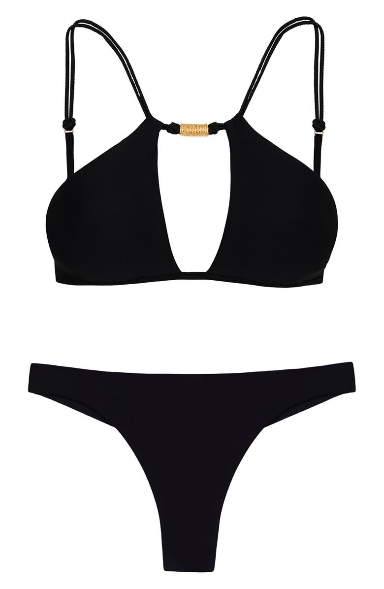 ViX Paula Hermanny Stacy Lauren Bikini Top, Alternate, color, Black