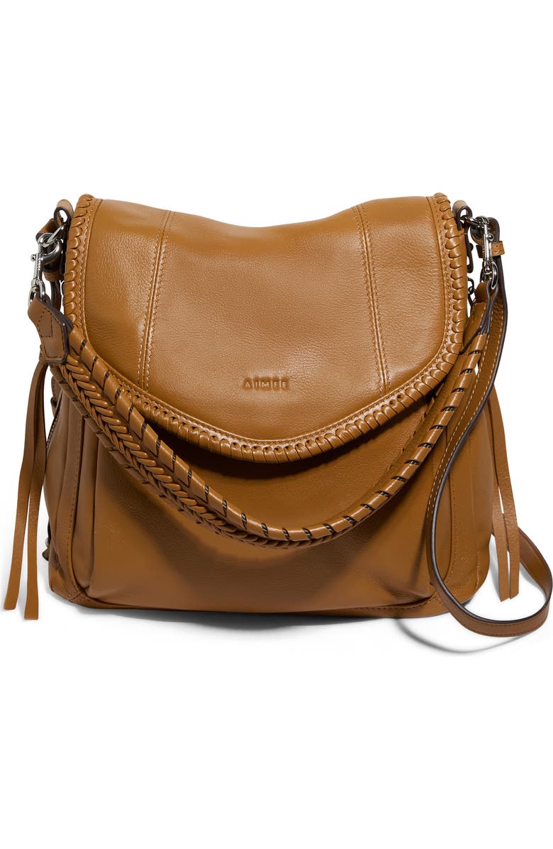 AIMEE All for Love Convertible Leather Shoulder Bag, Main, color, Latte