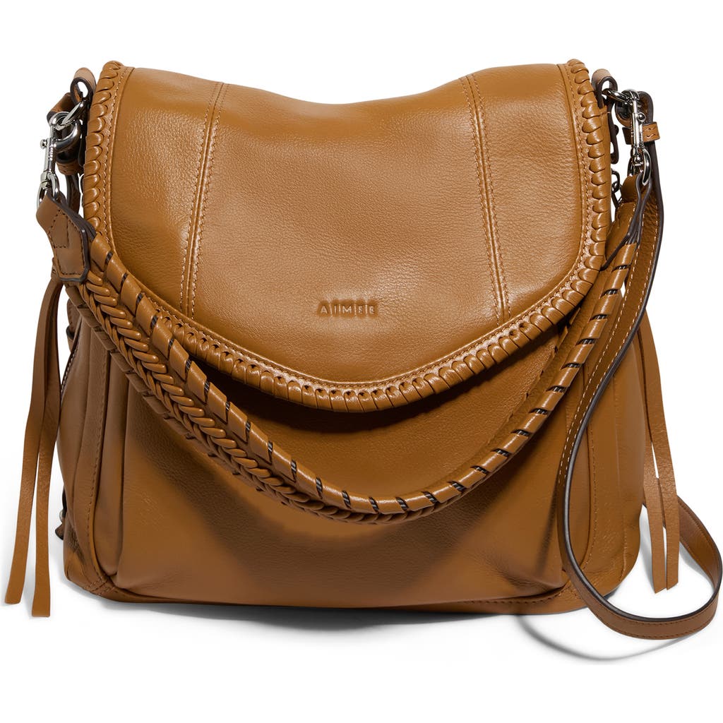 Aimee All For Love Convertible Leather Shoulder Bag In Brown