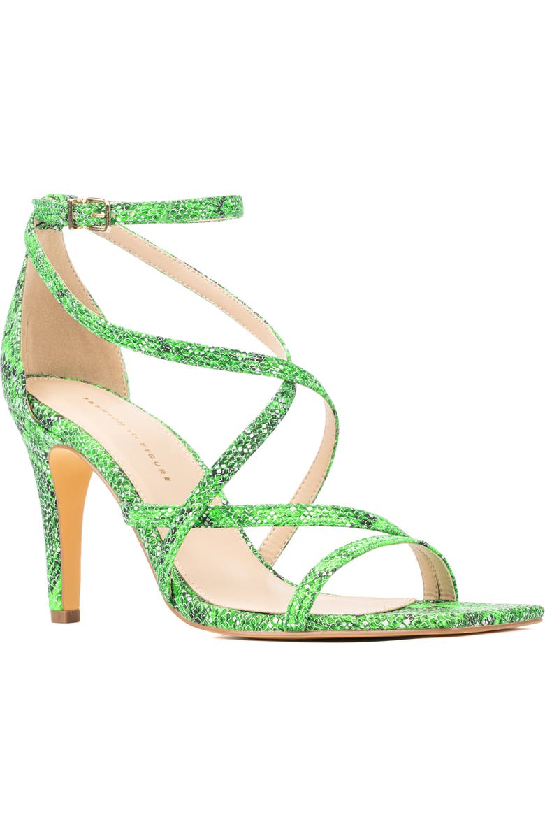 Fashion to Figure Stella Heeled Sandal - Wide Width, Main, color, Green