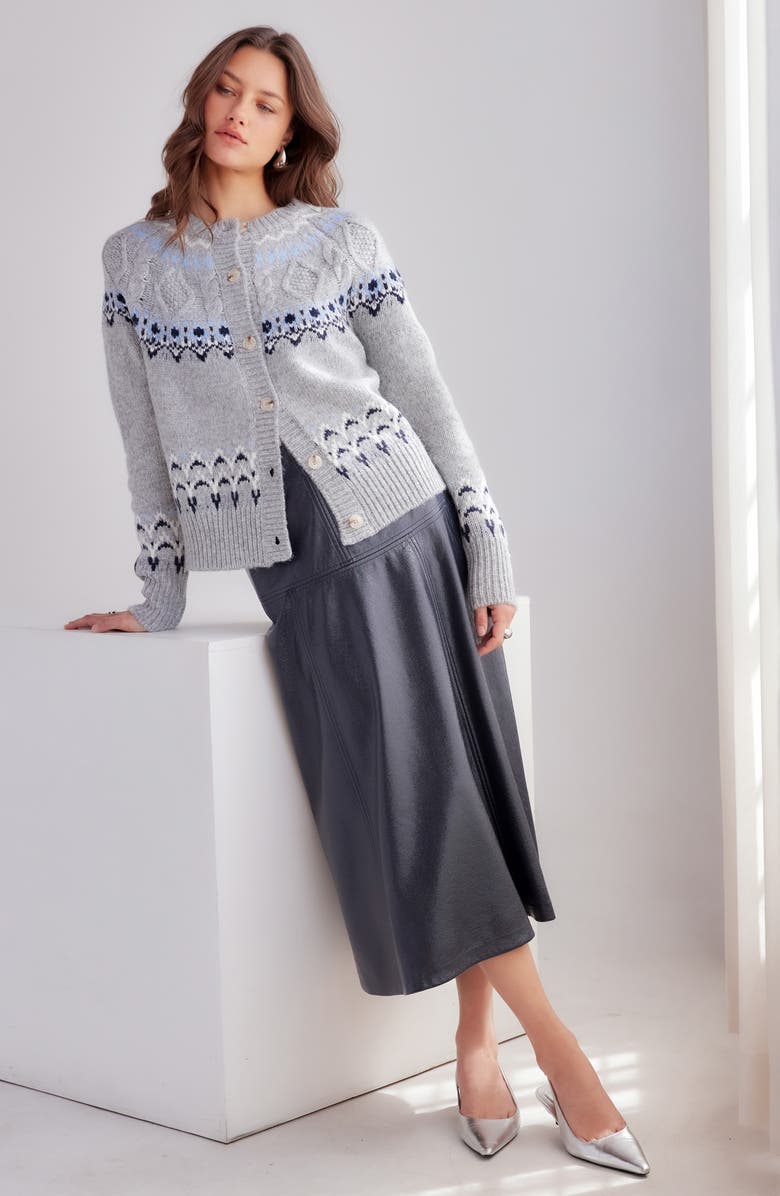 FIFTEEN TWENTY Astrid Fair Isle Cardigan, Alternate, color, Multi Color