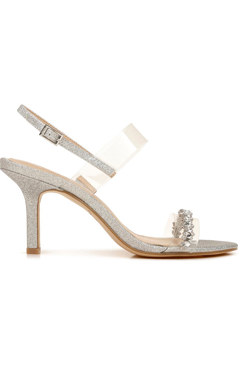 Jewel Badgley Mischka Fairwell Crystal Clear Strap Sandal, Alternate, color,