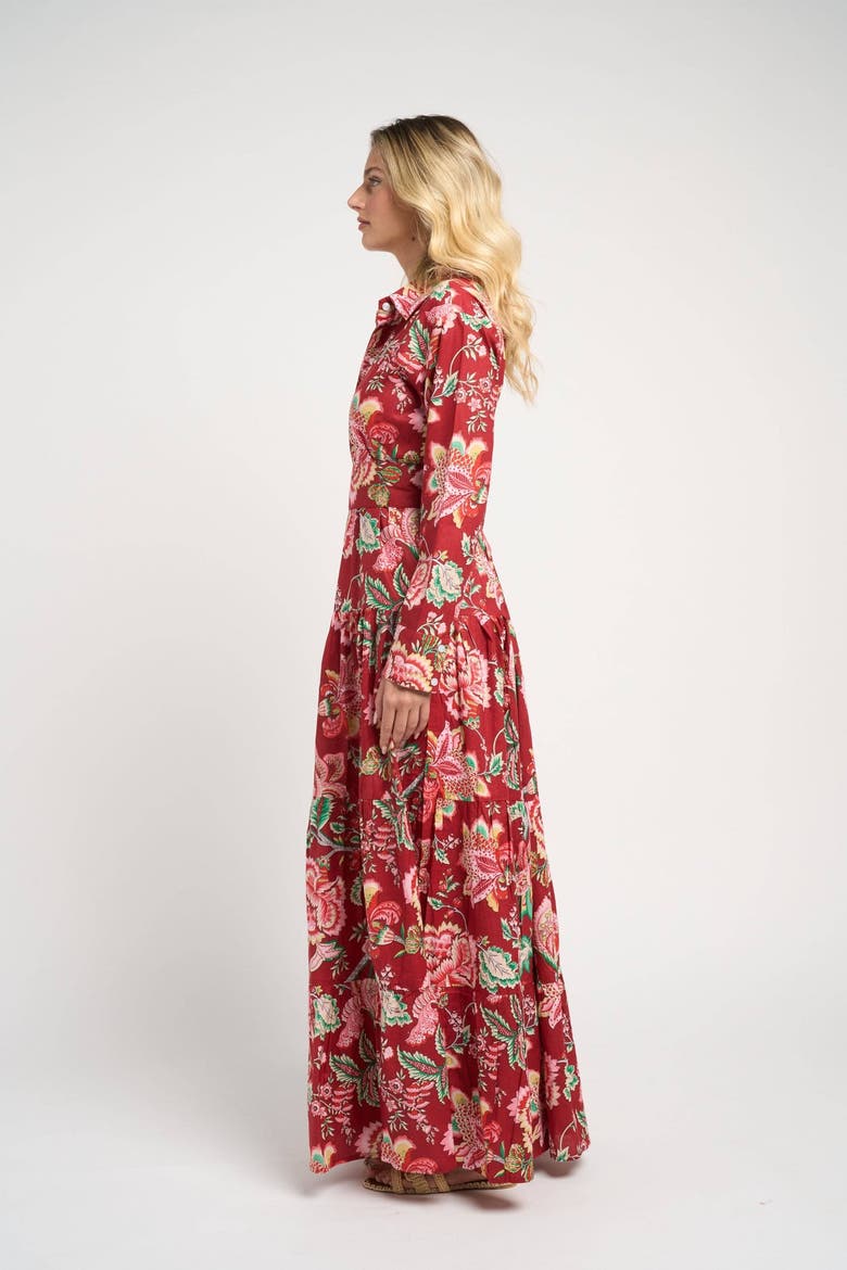 Meredith Peony Dress, Alternate, color, Red