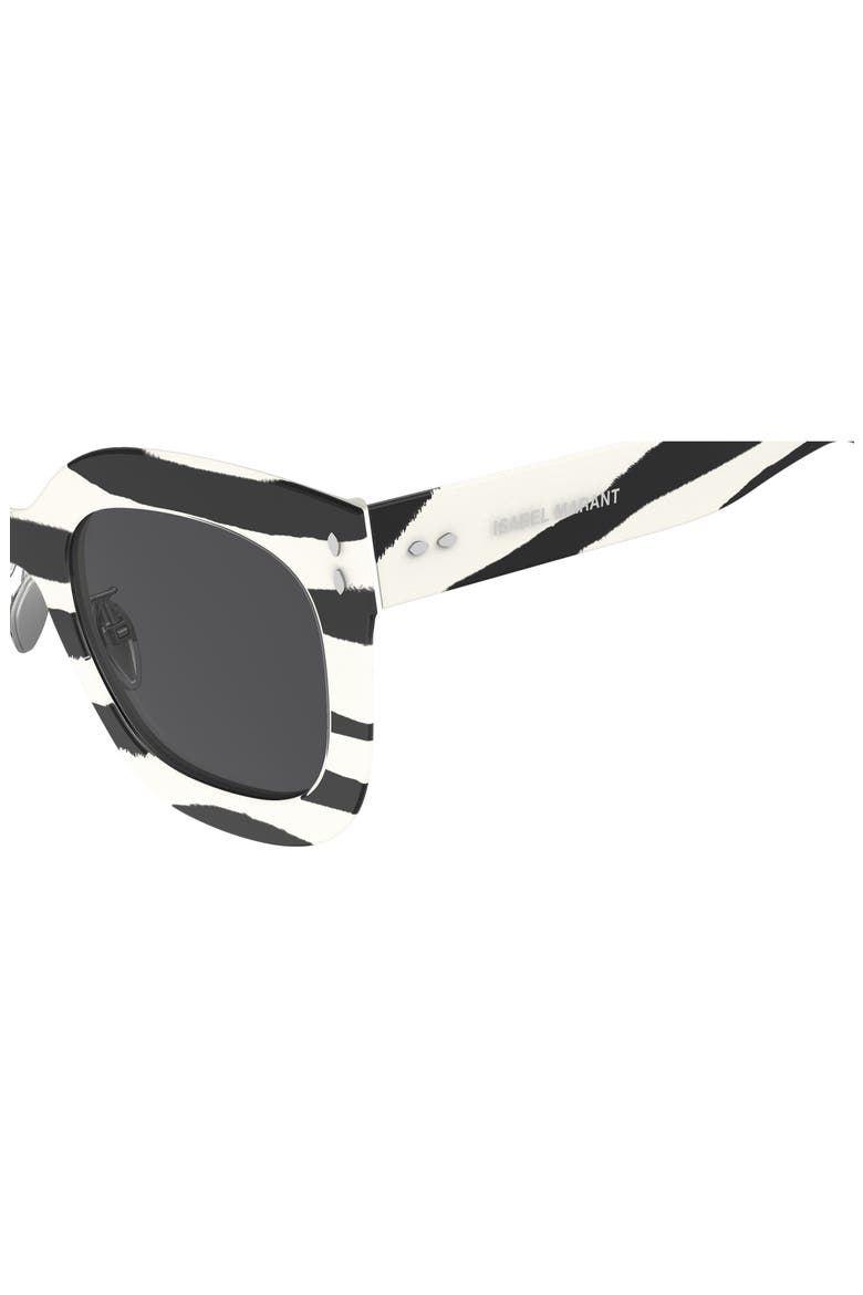 52mm Gradient Cat Eye Sunglasses, Alternate, color, IVORY PATTERN/ GREY