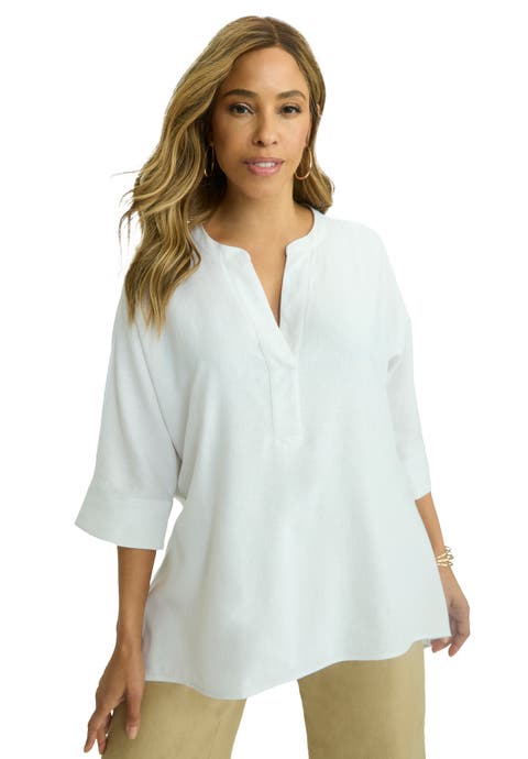 Hi-Low Linen Tunic (Plus)