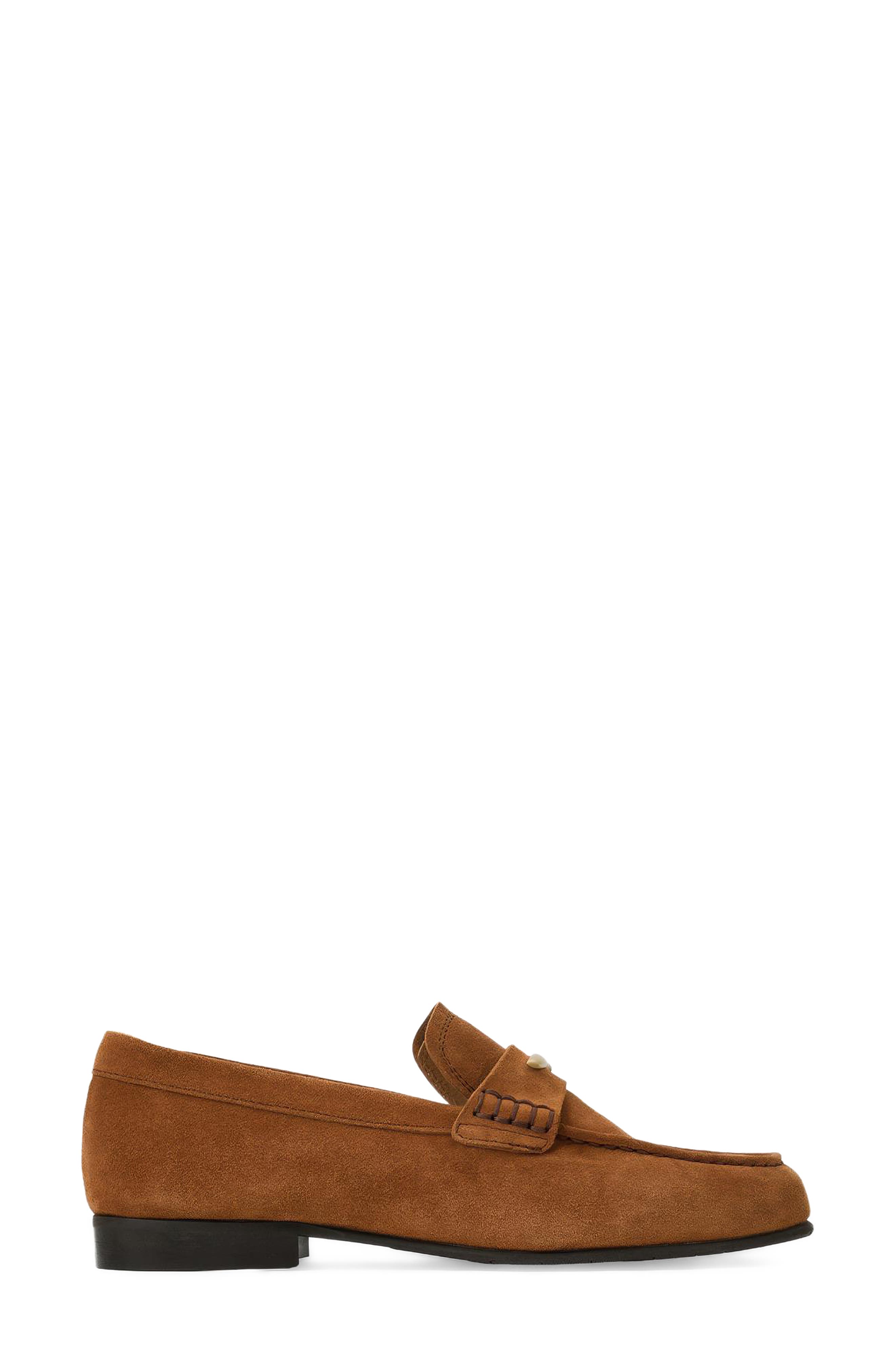 Elia Weatherproof Loafer, Alternate, color, COGNAC SUEDE
