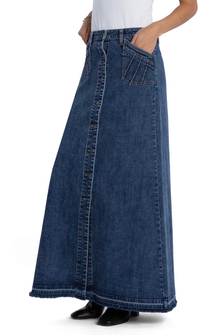 Royal Denim Maxi Skirt, Alternate, color, IMPERIAL BLUE